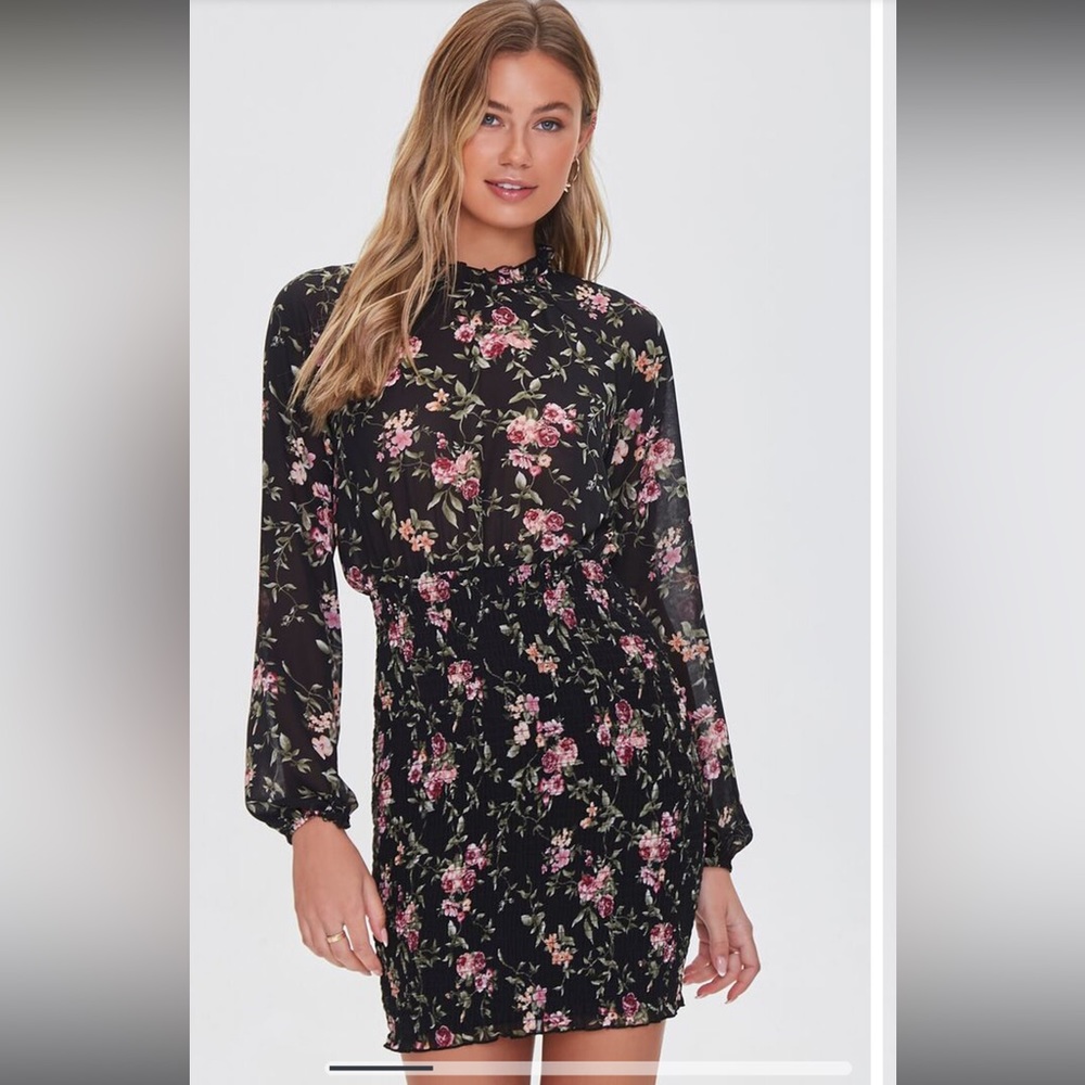 Floral Print Mini Dress